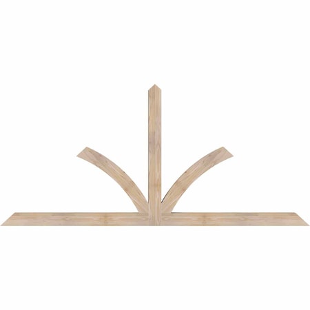 Ekena Millwork Richland Smooth Timber Gable Bracket, Douglas Fir, 84"W x 38"H x 3 1/2"D x 3 1/2"F, 11/12 Pitch GBW084X38X0404RIC00SDF